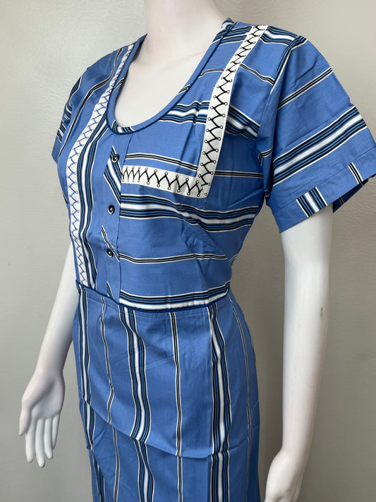 Blue Pure Cotton Soft & Breathable Nighty for Women