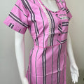 Pink Striped Pure Cotton Nightgown