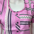 Pink Striped Pure Cotton Nightgown