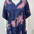 Navy Blue Rayon Kaftan Elegant & Classy