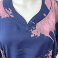 Navy Blue Rayon Kaftan Elegant & Classy