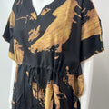 Black & Golden Soft Rayon Kaftan