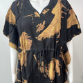 Black & Golden Soft Rayon Kaftan