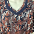 Navy Blue Printed Premium Alpine Fabric Kaftan