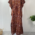 Maroon Printed Soft Alpine Kaftan