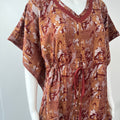 Maroon Printed Soft Alpine Kaftan