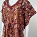 Maroon Printed Soft Alpine Kaftan