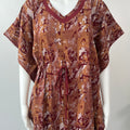 Maroon Printed Soft Alpine Kaftan
