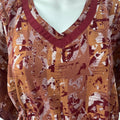 Maroon Printed Soft Alpine Kaftan