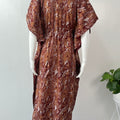 Maroon Printed Soft Alpine Kaftan