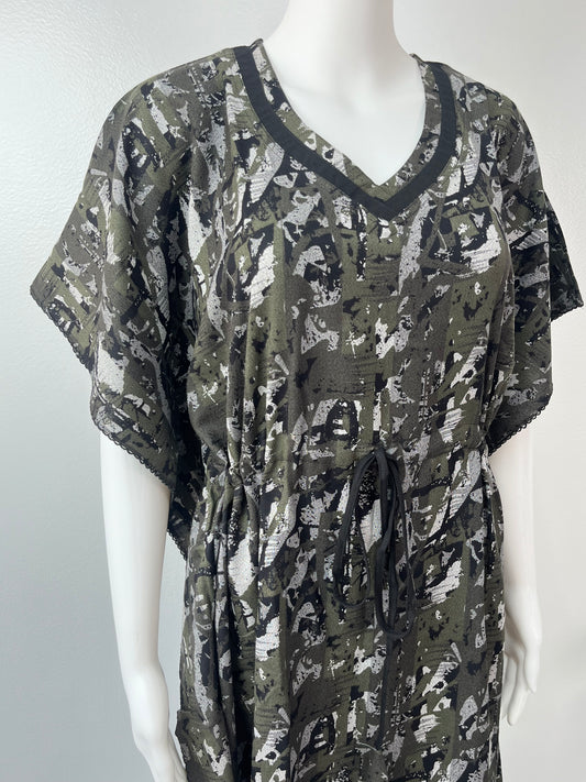 Olive Green Alpine Kaftan Elegant & Classy
