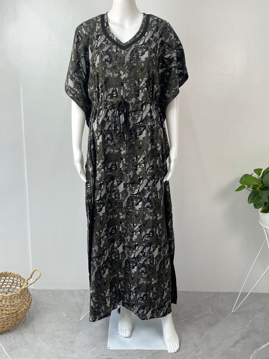 Olive Green Alpine Kaftan Elegant & Classy