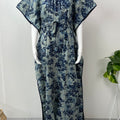 Indigo Blue Soft Pure Cotton Kaftan for Women