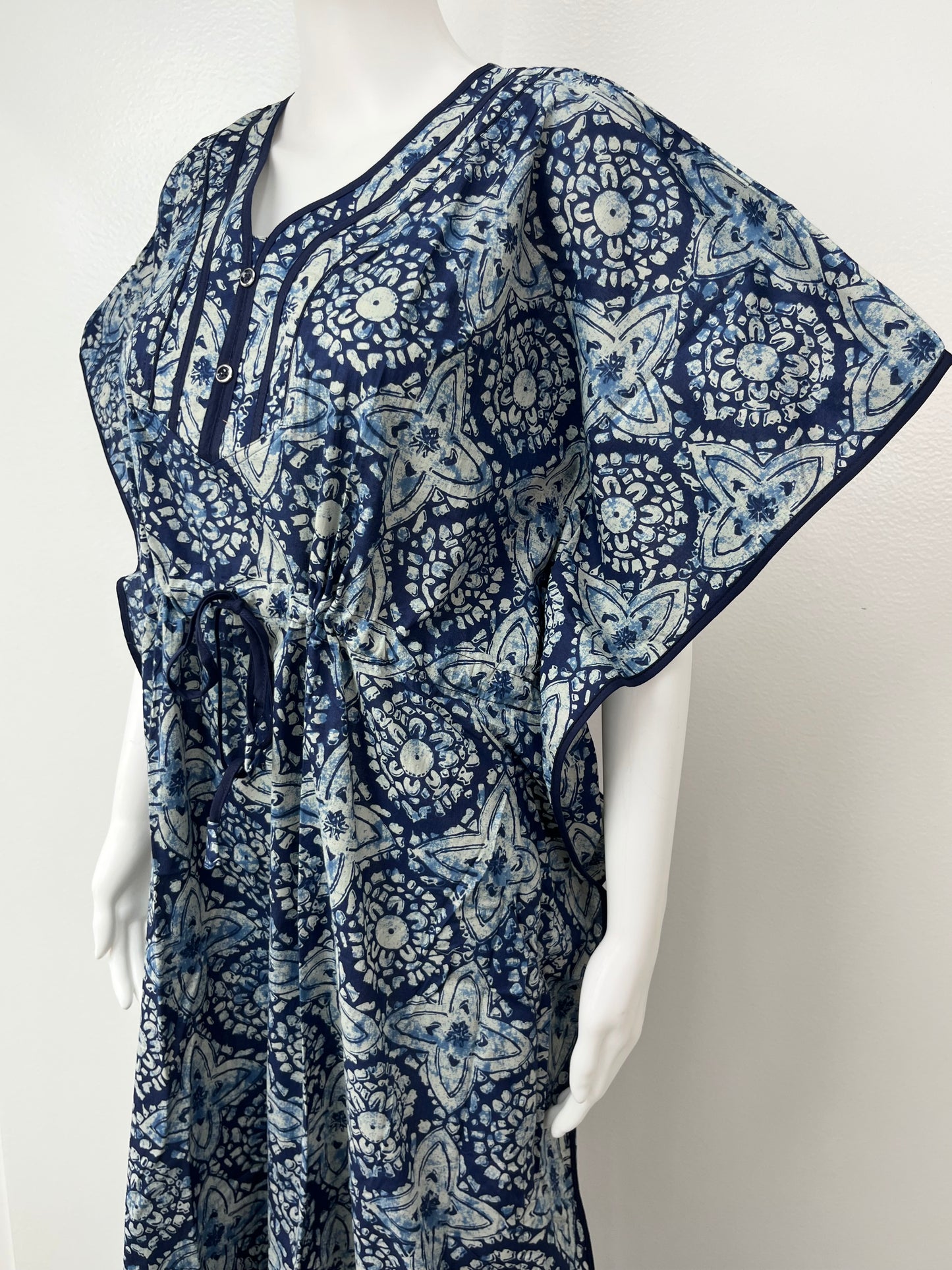 Indigo Pure Cotton Kaftan Elegant & Classy