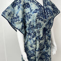 Indigo Blue Soft Pure Cotton Kaftan for Women