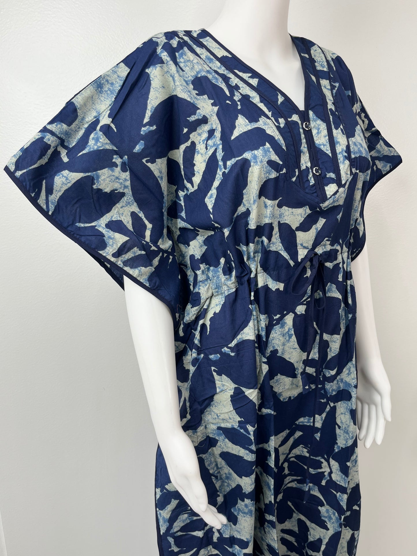 Indigo Blue Soft 100% Cotton Kaftan for Women
