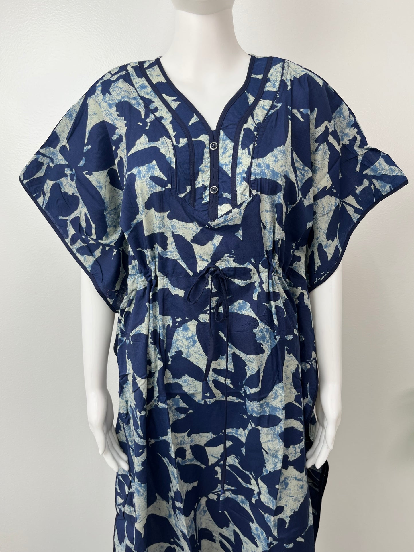 Indigo Blue Soft 100% Cotton Kaftan for Women
