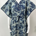 Indigo Blue Soft Pure Cotton Kaftan for Women