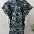 Indigo Blue Soft Pure Cotton Kaftan for Women