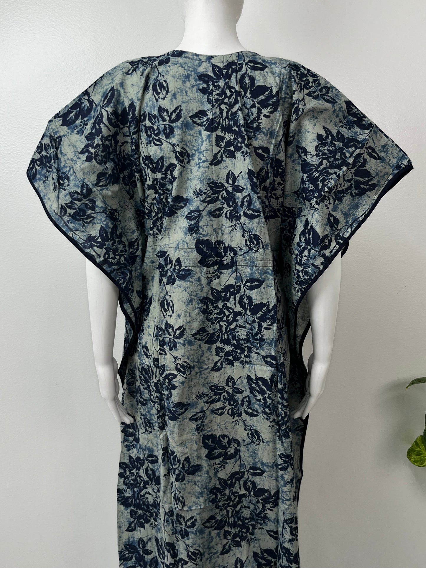 Indigo Blue Soft Pure Cotton Kaftan for Women