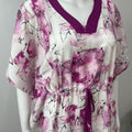 White Printed Premium Rayon Fabric Kaftan