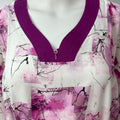 White Printed Premium Rayon Fabric Kaftan