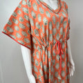 Orange 100% Cotton Kaftan Elegant & Classy