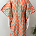 Orange 100% Cotton Kaftan Elegant & Classy