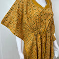 Mustard Pure Cotton Kaftan Nighty