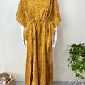 Mustard Pure Cotton Kaftan Nighty