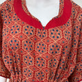 Maroon Digital Printed 100% Cotton Kaftan