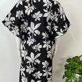 Black Elegant Embroidered Cambric Cotton Kaftan