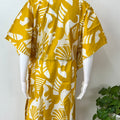 Yellow Cambric Cotton Elegant Kaftan