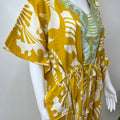 Yellow Cambric Cotton Elegant Kaftan