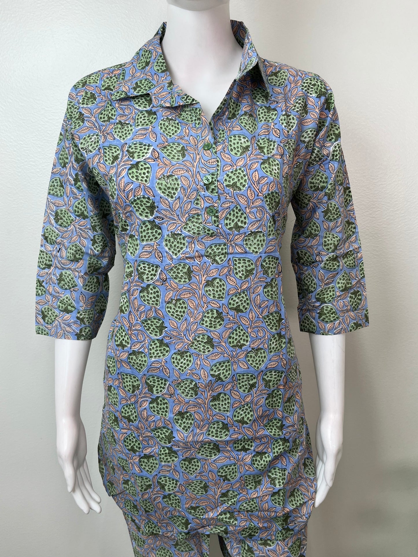 Blue Pure Cotton Night Suit