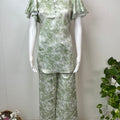 Green Satin Fabric Night Suit