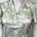Green Satin Fabric Night Suit