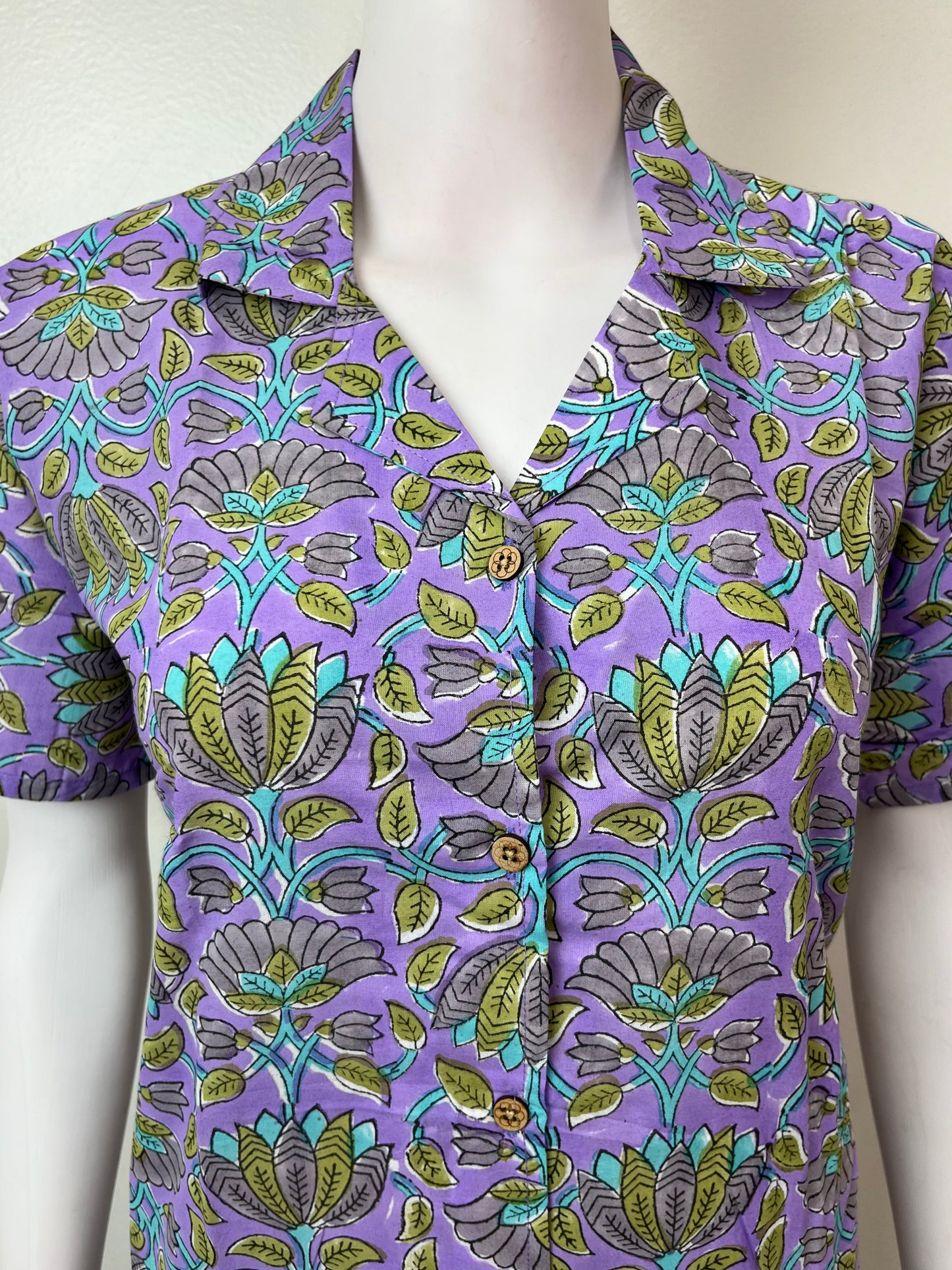 Purple Pure Cotton Night Suit