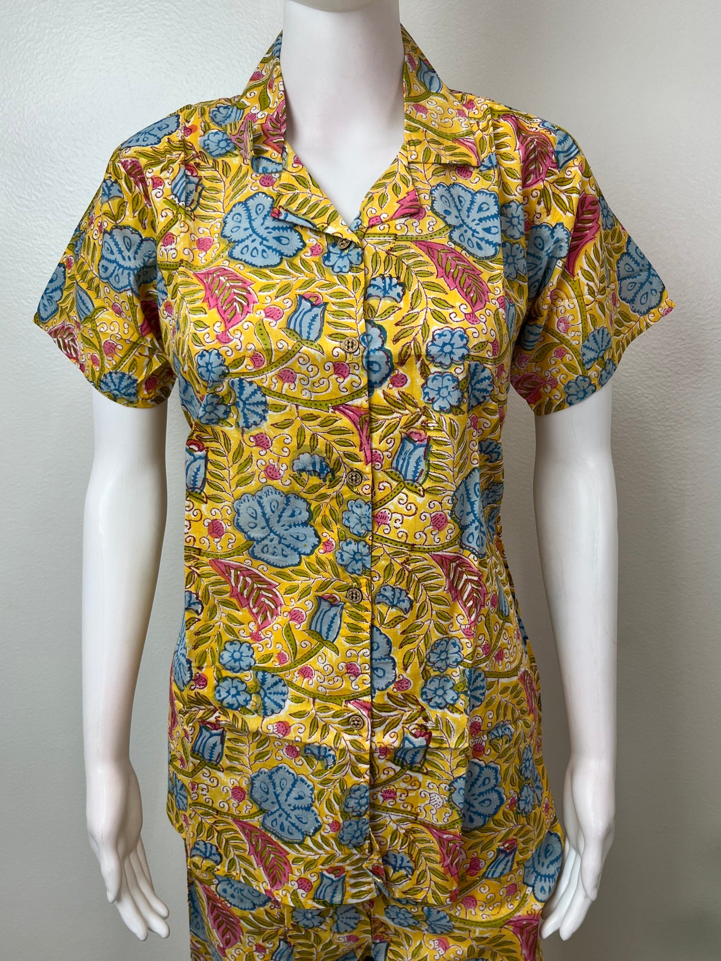 Yellow Pure Cotton Night Suit