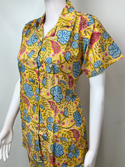 Yellow Pure Cotton Night Suit