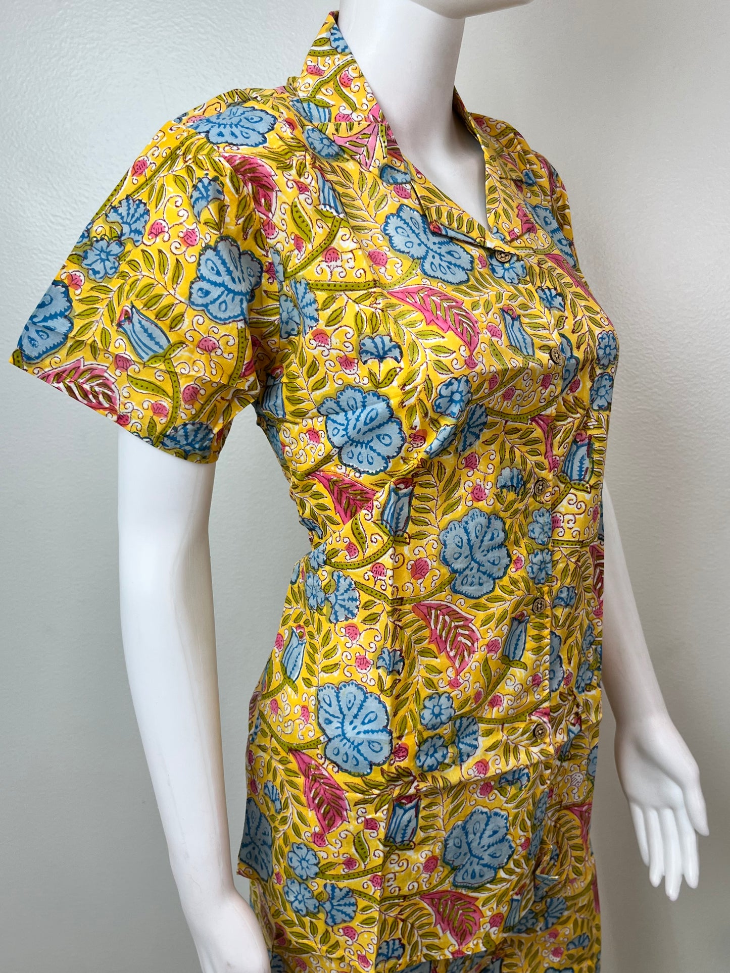 Yellow Pure Cotton Night Suit