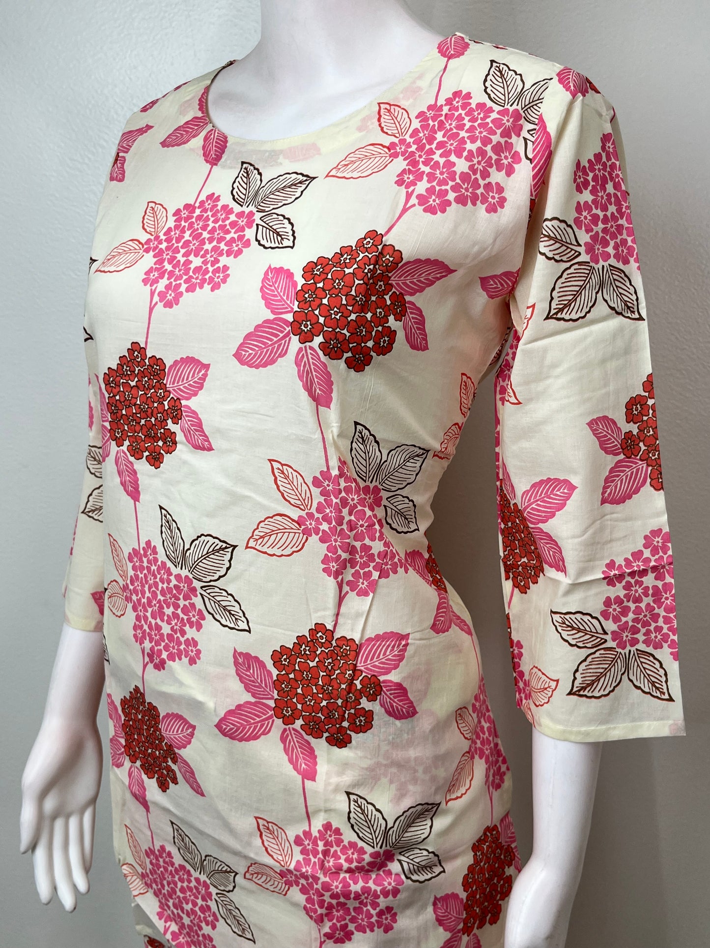 Off-White Pure Cambric Cotton Night Suit