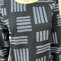 Navy Blue Abstract Rayon Fabric Night Suit