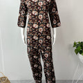 Graceful Handblock Printed Pure Cotton Night Suit