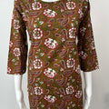 Olive Floral Pure Cotton Women's Night Suit