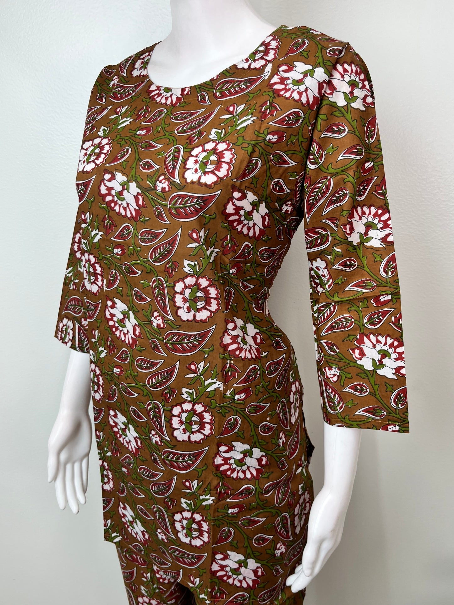 Brown Pure Cotton Night Suit