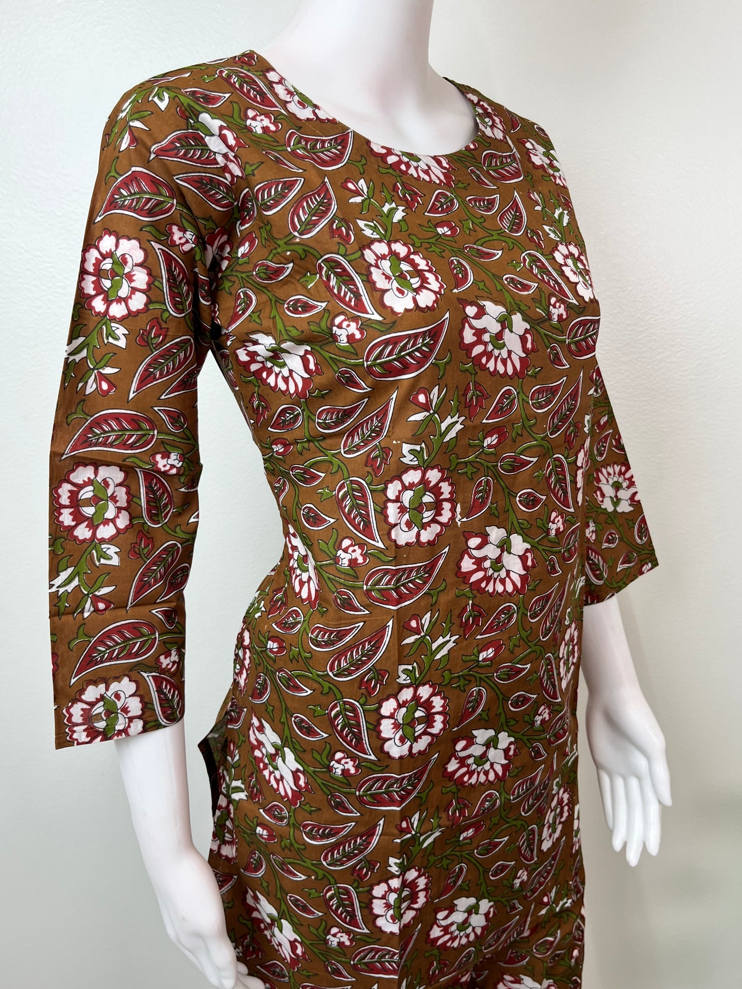 Brown Pure Cotton Night Suit