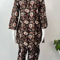 Graceful Handblock Printed Pure Cotton Night Suit