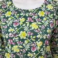 Printed Cotton Night Suit for Women -Dark Green