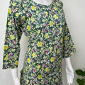 Printed Cotton Night Suit for Women -Dark Green